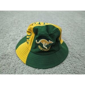 Wallabies Australia Bucket Hat Mens Small Green Yellow National Rugby Union Team